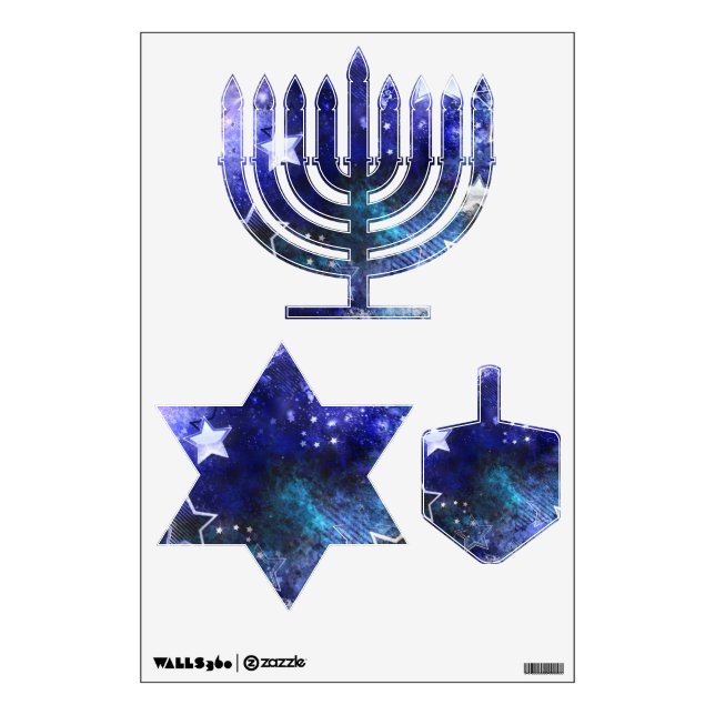 Space Background with Stars Wall Decal (Front)