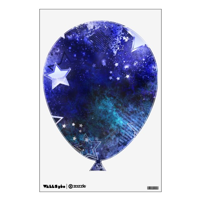Space Background with Stars Wall Decal (Front)