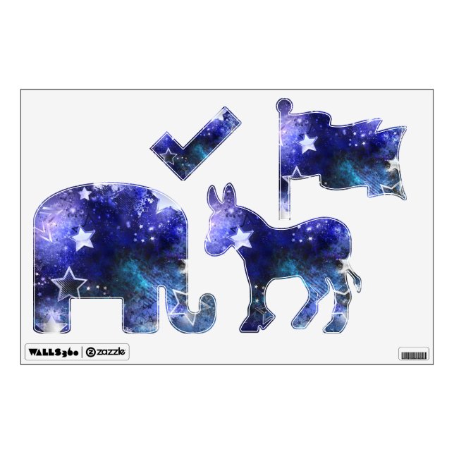 Space Background with Stars Wall Decal (Front)