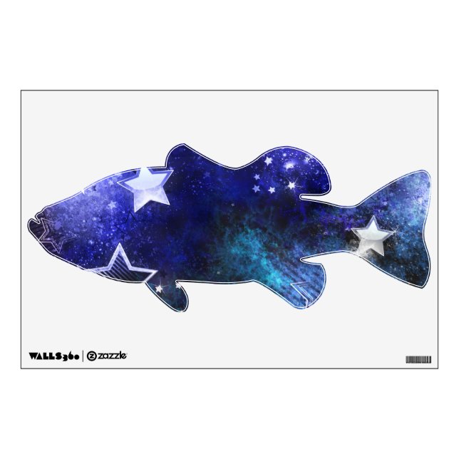 Space Background with Stars Wall Decal (Front)
