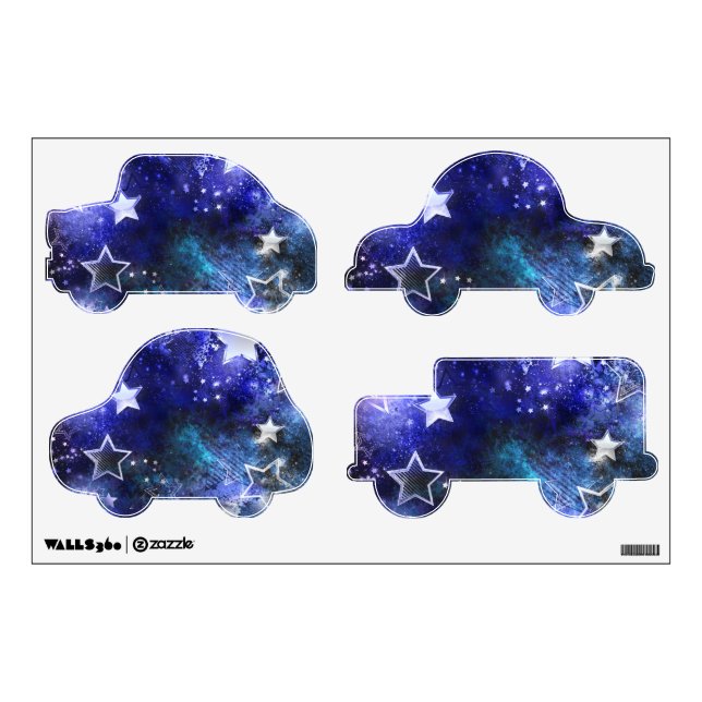 Space Background with Stars Wall Decal (Front)