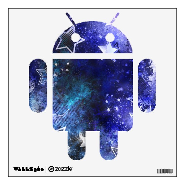 Space Background with Stars Wall Decal (Front)