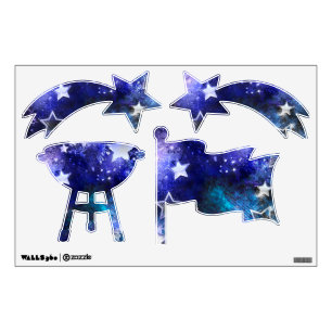 Space Background with Stars Wall Decal