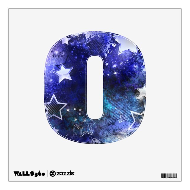 Space Background with Stars Wall Decal (Front)