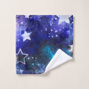 Space Background with Stars Wash Cloth