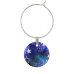 Space Background with Stars Wine Charm
