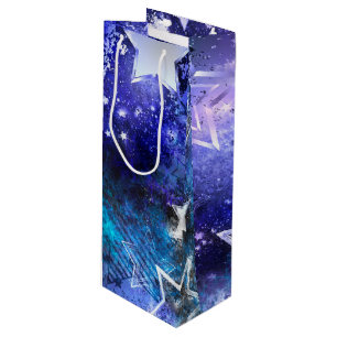 Space Background with Stars Wine Gift Bag