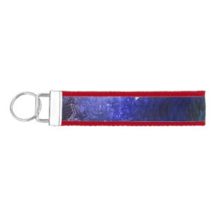 Space Background with Stars Wrist Keychain