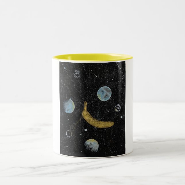 Space Banana Two-Tone Coffee Mug (Center)