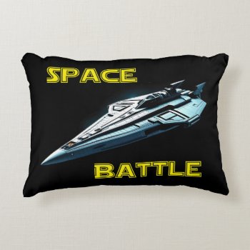 Space Battle Accent Pillow by Dozzle at Zazzle