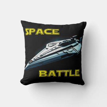 Space Battle Throw Pillow by Dozzle at Zazzle