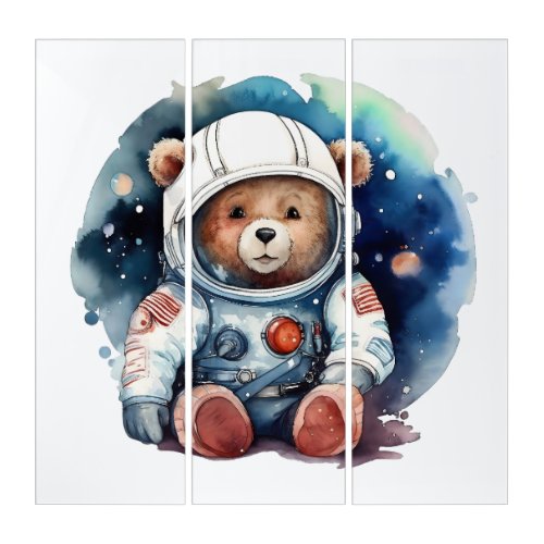 space bear triptych