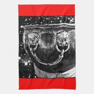Space Beijing Treasure B&W Kitchen Towel