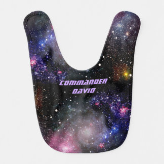 Space Bib with Baby's Name