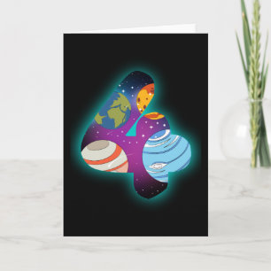 SPACE BIRTHDAY 4 4th Birthday Boy 4 Year Old Card