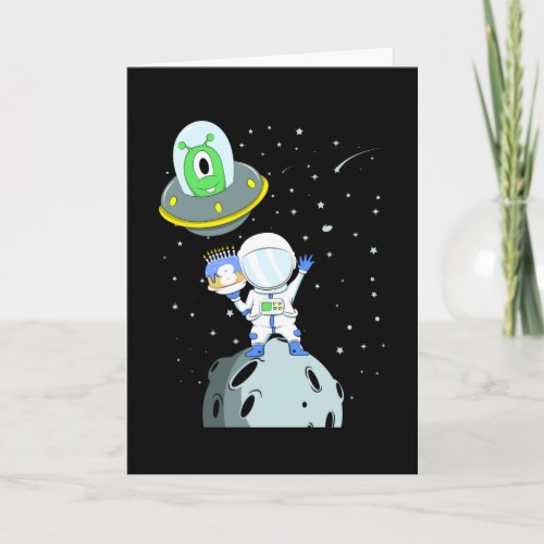 SPACE BIRTHDAY 8 8th Birthday Boy Astronaut Card