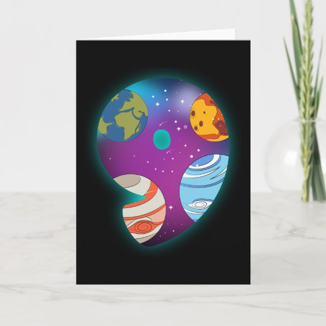 SPACE BIRTHDAY 9 9th Birthday Boy 9 Year Old Card (Front)