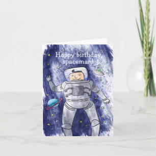 Space birthday card