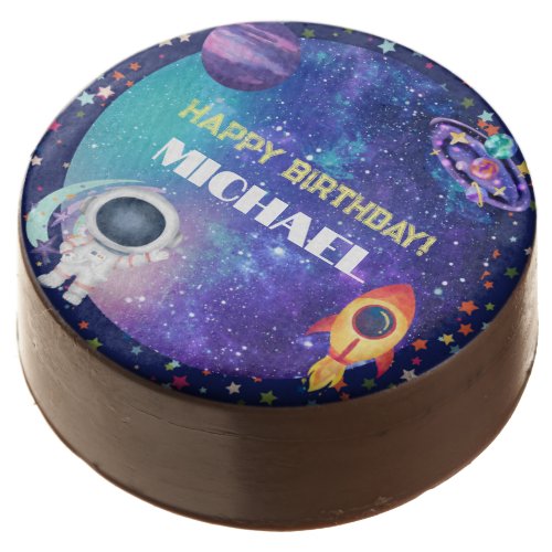 Space Birthday Chocolate Covered Oreo