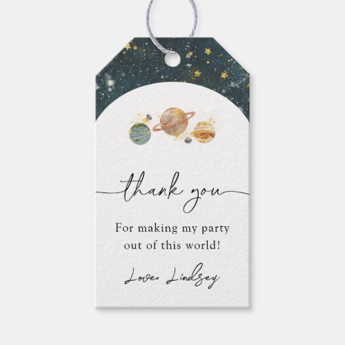 Space Birthday Favor Tag  Space Party