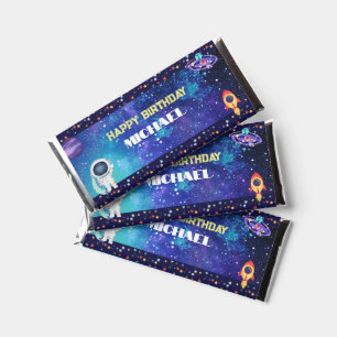 Space Birthday Hershey Bar Favors