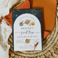 Space Birthday Invitation | First Trip Birthday