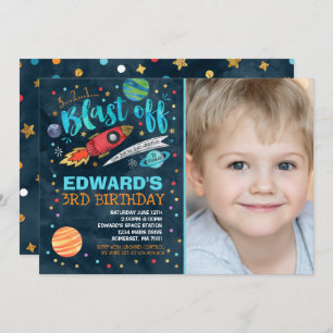 Space Birthday Invitation Outer Space Party