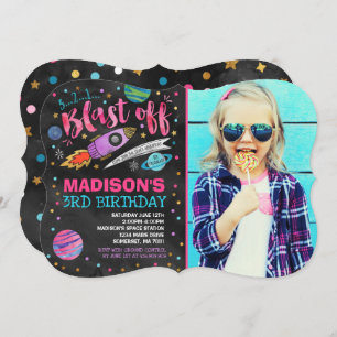 Space Birthday Invitation Outer Space Party