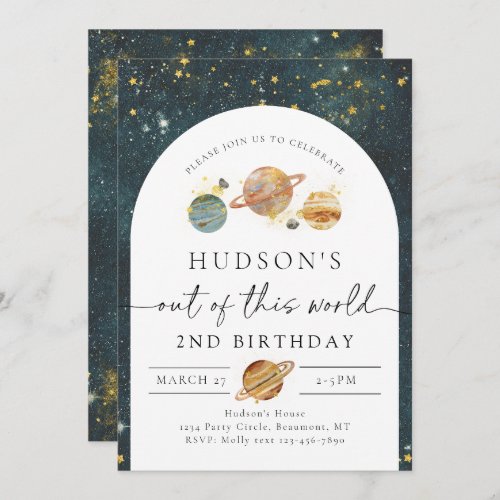 Space Birthday Invitation  Space Birthday