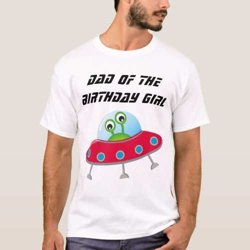 Space Birthday Party Dad T_Shirt