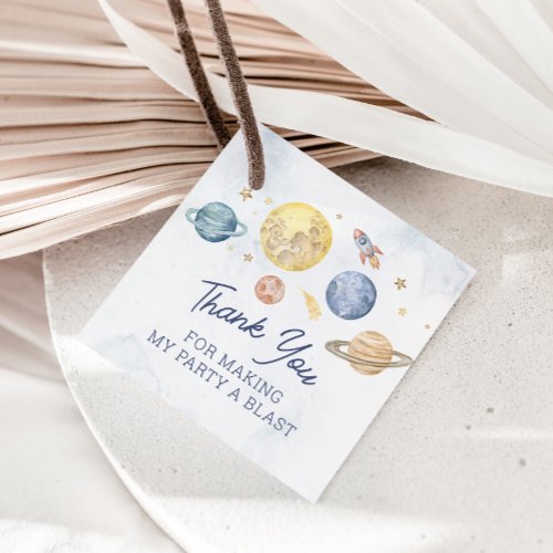Space Birthday Party Favor Thank You Tag