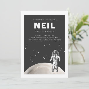 Space Birthday Party Invitation 