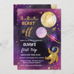 Space Birthday Party Invitation