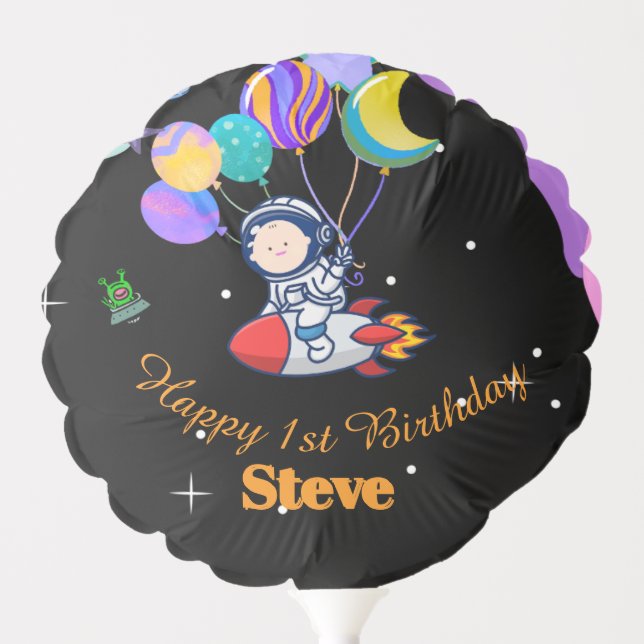 Space Birthday Party Theme Balloon (Front)
