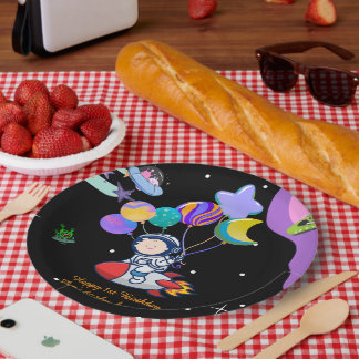 Space Birthday Party Theme | Galaxy Theme Decor Paper Plates