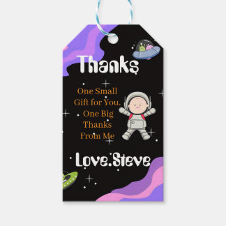 Space Birthday Party Theme Gift Tags