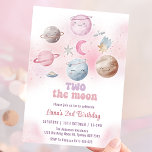 Space Birthday Party Two The Moon 2nd Birthday Invitation<br><div class="desc">Space Birthday Party Two The Moon 2nd Birthday</div>