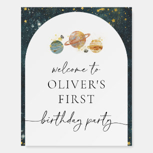 Space Birthday Welcome Sign   Space Birthday