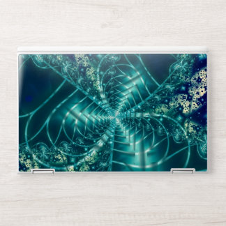 Space | Blue and White Fractal Art HP Laptop Skin