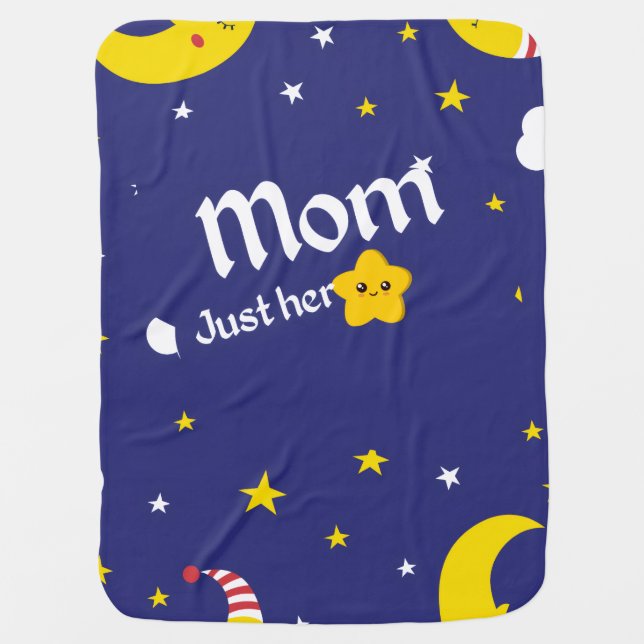 Space blue baby blanket  (Front)