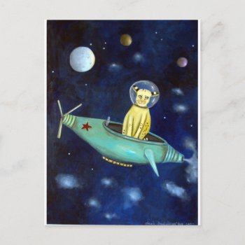 Space Bob Postcard by paintingmaniac at Zazzle