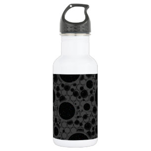 Space Bubble Spots - Black Stainless Steel Water Bottle