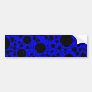 Space Bubble Spots - Blue Bumper Sticker