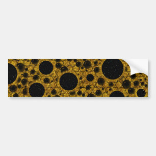 Space Bubble Spots - Glitter Orange Bumper Sticker
