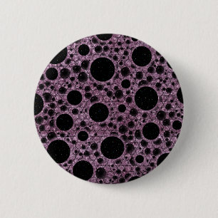 Space Bubble Spots - Glitter Pink Button