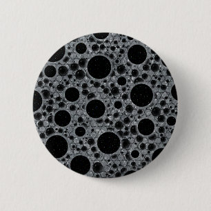 Space Bubble Spots - Glitter Silver Button