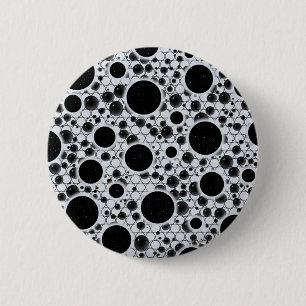 Space Bubble Spots - Glitter White Button