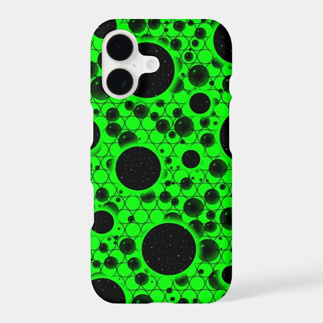 Space Bubble Spots - Green Case-Mate iPhone Case (Back)
