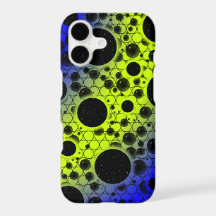 Space Bubble Spots - Lime/Blue iPhone 17 Case
