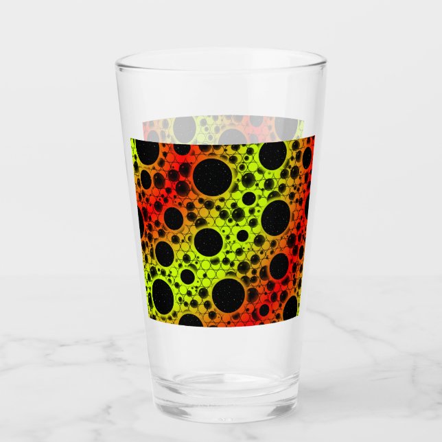 Space Bubble Spots - Lime/Red Glass (Front)